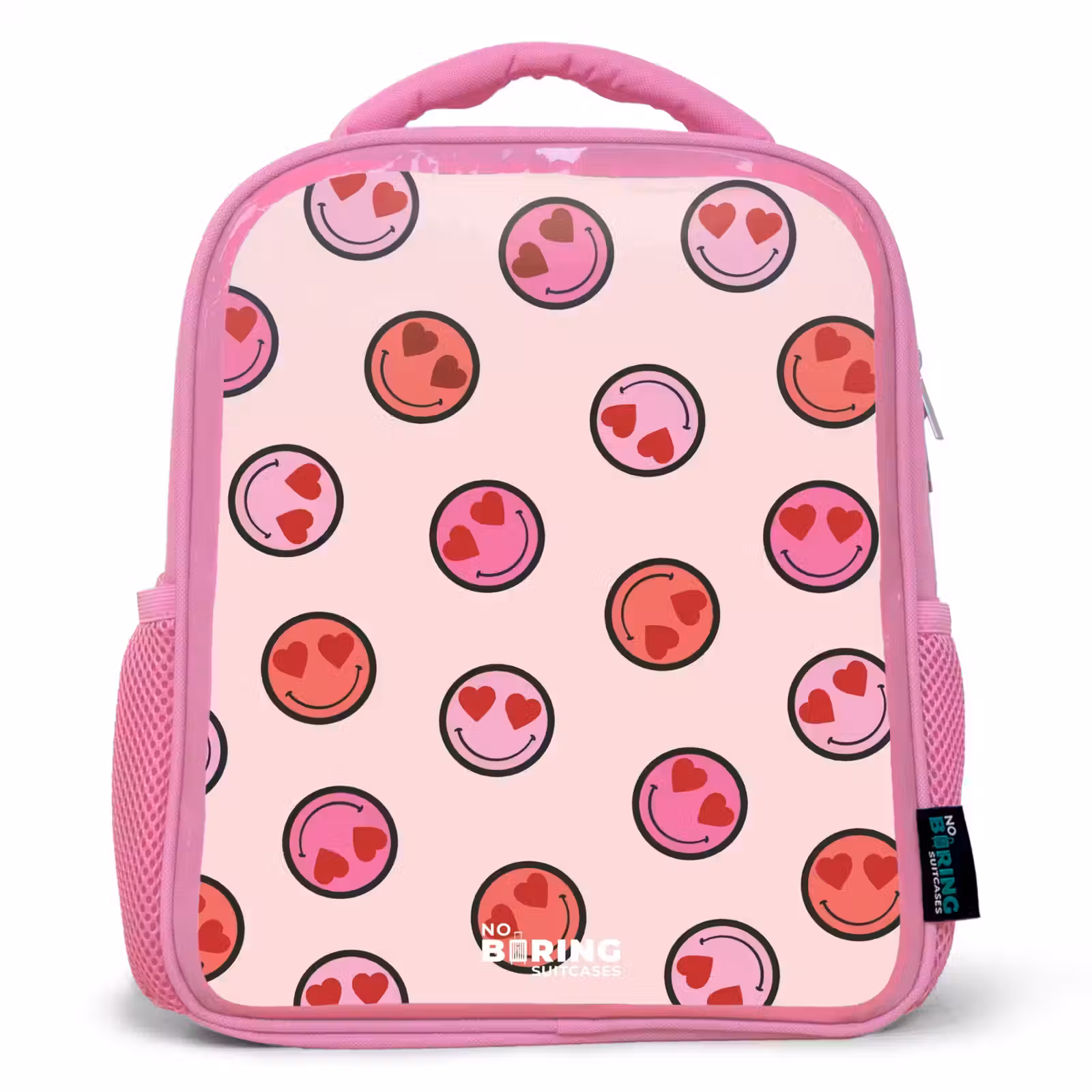 Kids backpack - Pink - Heart - Smiley - Pattern — 1