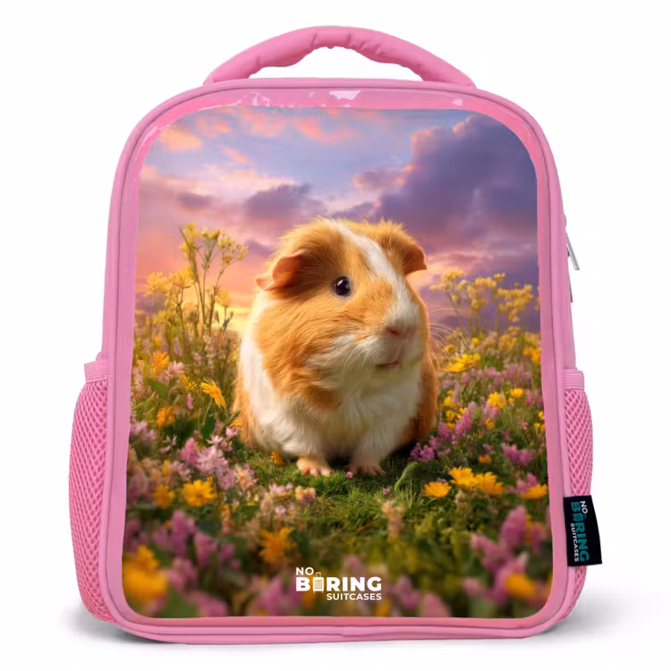 Kids backpack - Pink - Guinea pig - Nature - Animal — 1