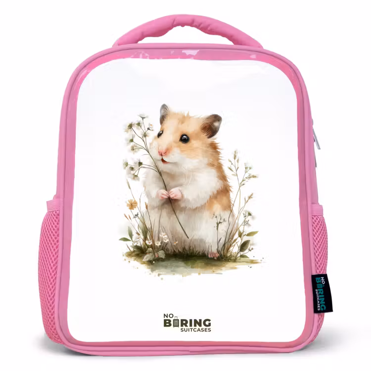 Kids backpack - Pink - Animal - Nature - Hamster — 1