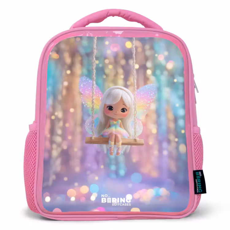 Kids backpack - Pink - Fairy - Elf - Rainbow — 1