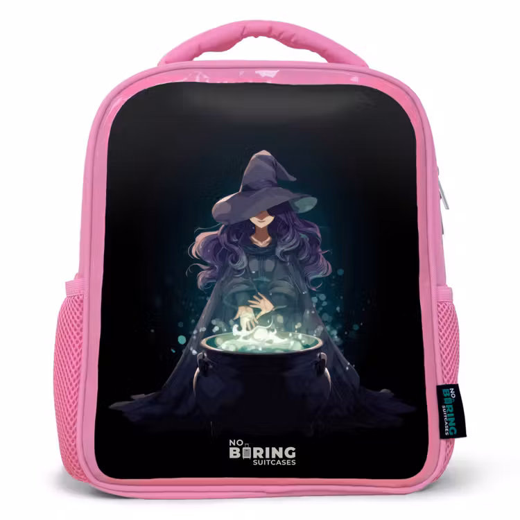 Kids backpack - Pink - Witch - Cauldron - Magic — 1