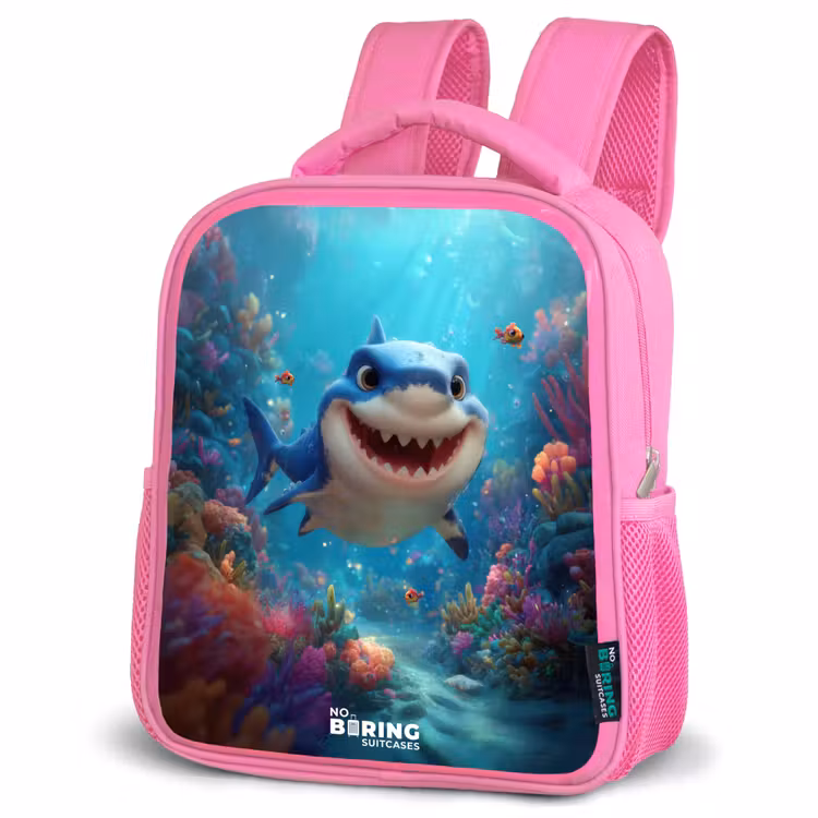 Kids backpack - Pink - Reef - Coral - Shark - Animal — 4