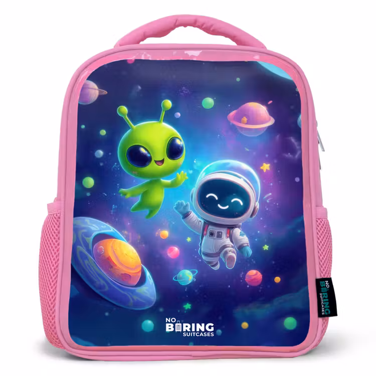 Kids backpack - Pink - Merry Meeting in Space — 1