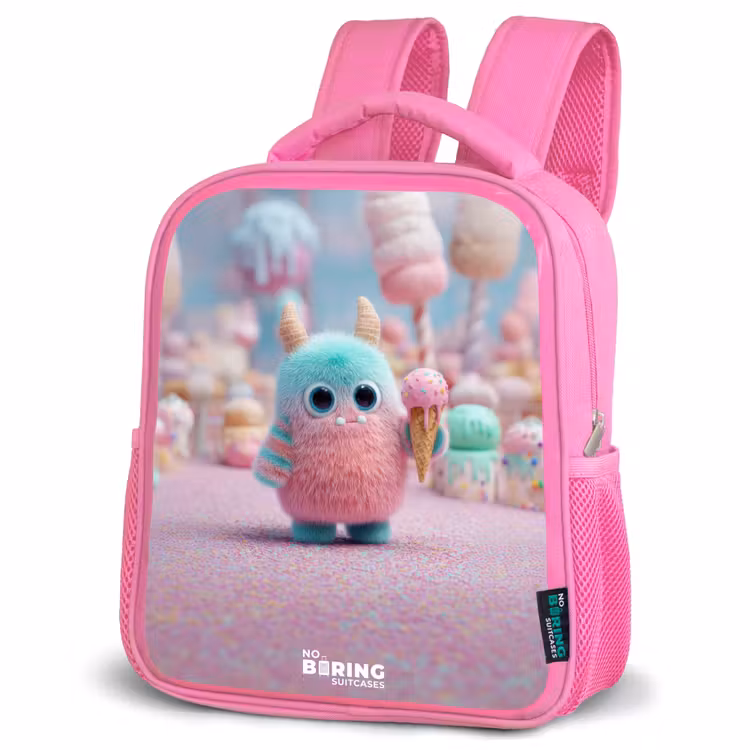 Kids backpack - Pink - Sweet Monster Candy Adventure — 4