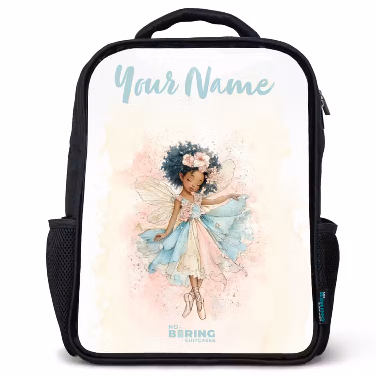 Kids backpack with name - Black - Elf - Ballet - Colorful — 1