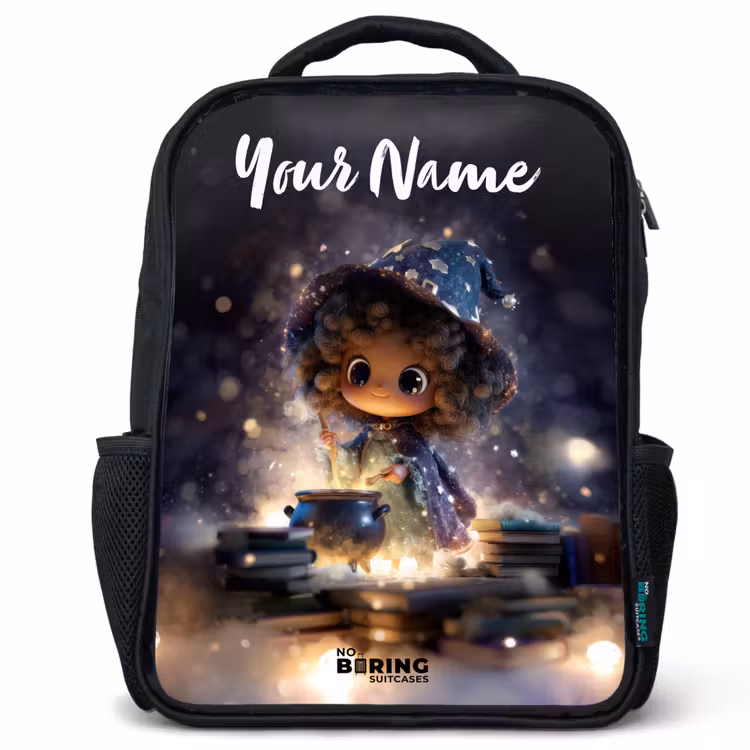 Kids backpack with name - Black - Magical Night of Magic — 1