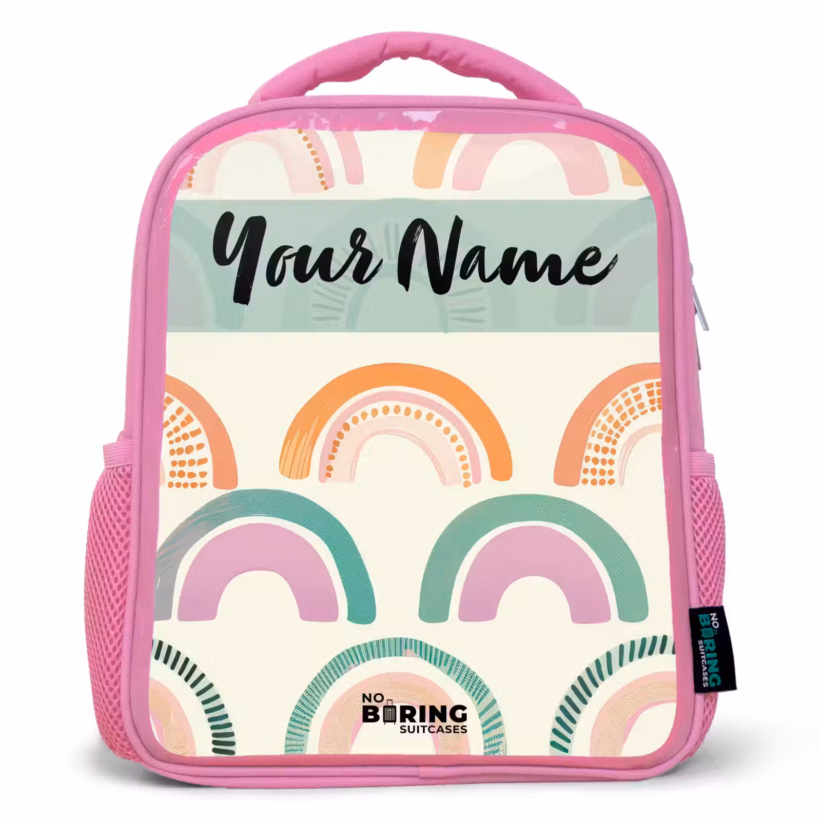 Kids backpack - Pink - Rainbow - Pastel - Pattern — 1