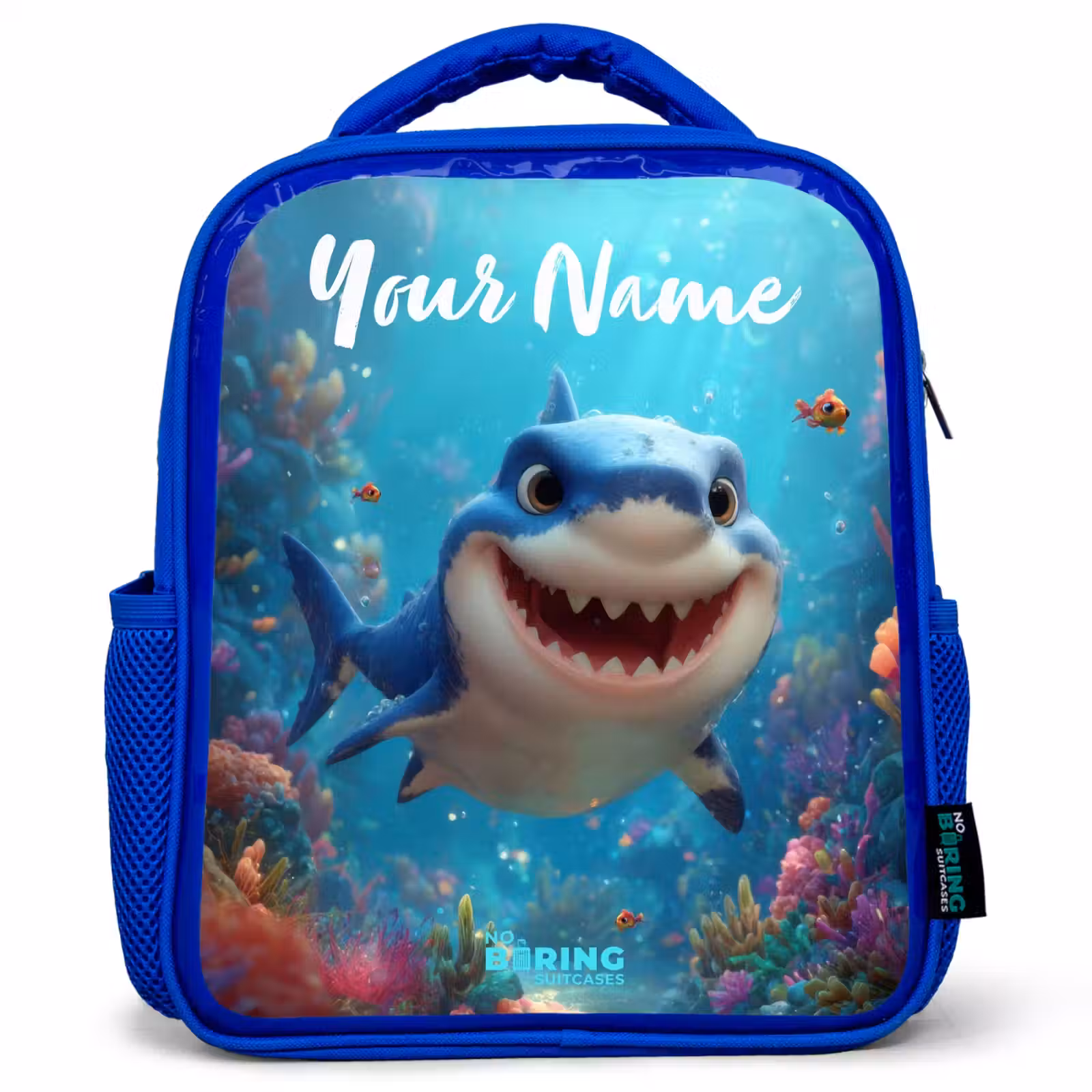 Kids backpack - Blue - Reef - Coral - Shark - Animal — 1