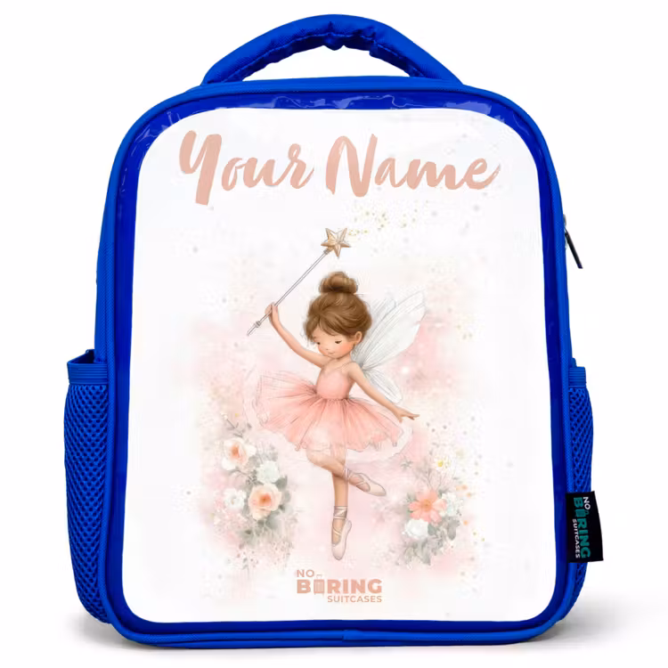 Kids backpack - Blue - Ballerina fairy in pink — 1