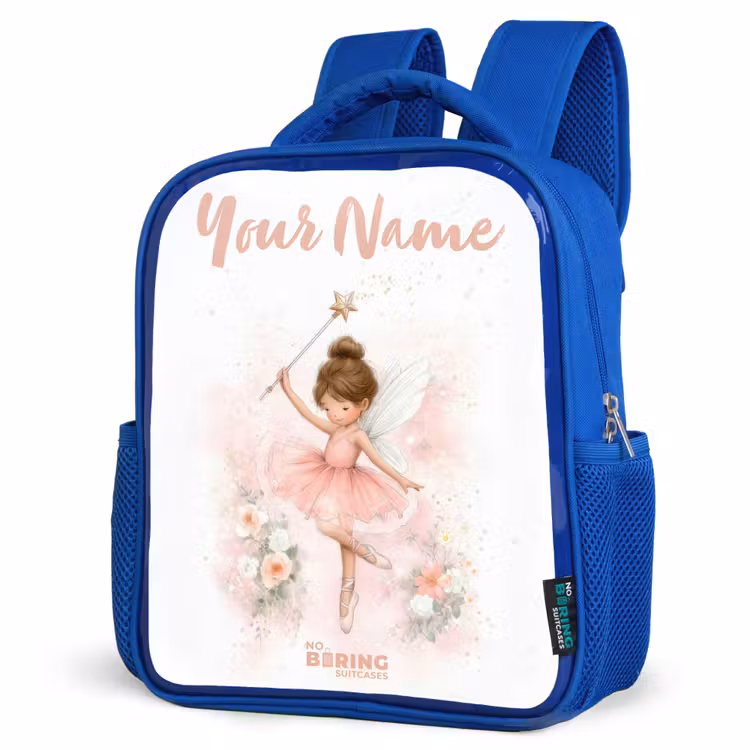 Kids backpack - Blue - Ballerina fairy in pink — 3