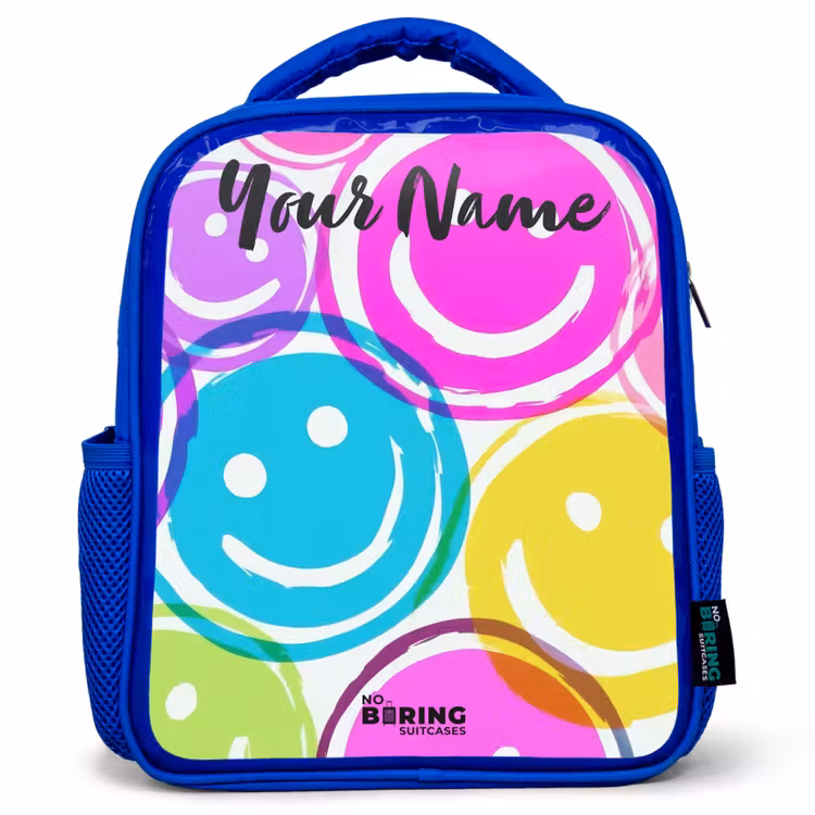 Kids backpack - Blue - Colorful explosion of smiles — 1