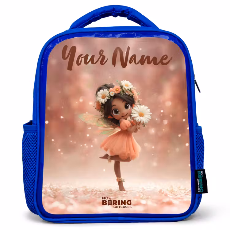 Kids backpack - Blue - Fairy with daisies — 1