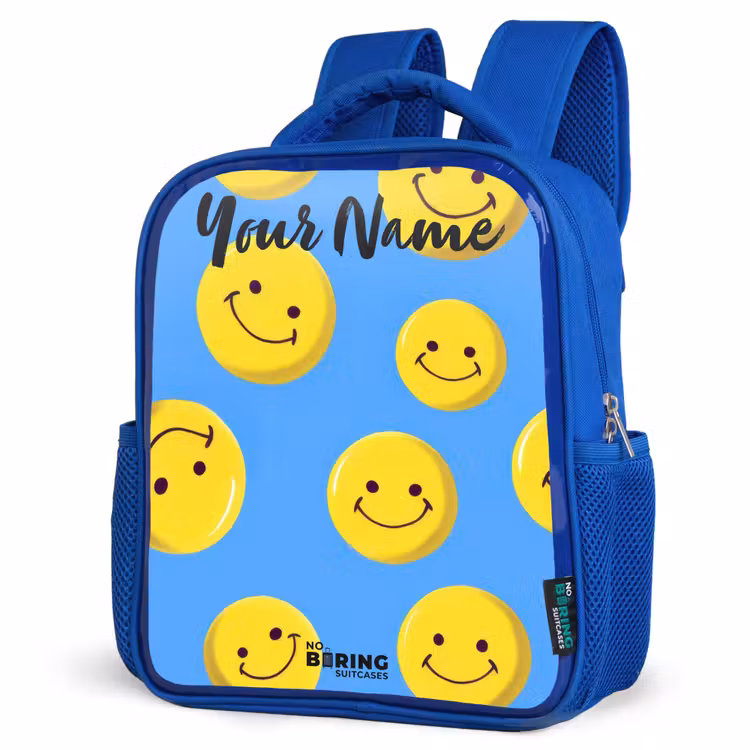 Kids backpack - Blue - Merry smiley rain — 3