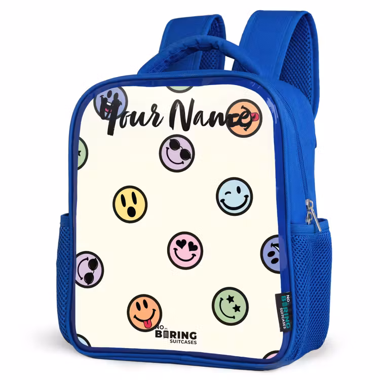 Kids backpack - Blue - Playful smiley mix — 3