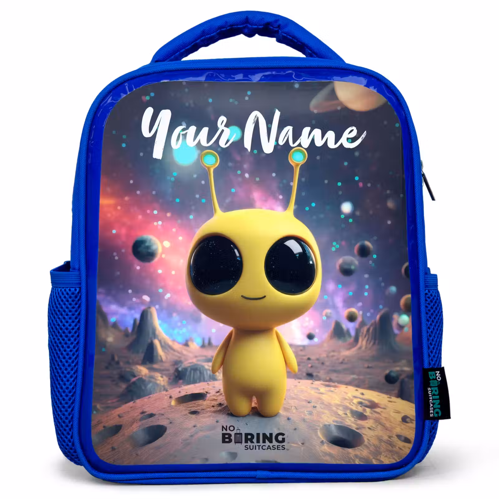 Kids backpack - Blue - Merry alien creature — 1