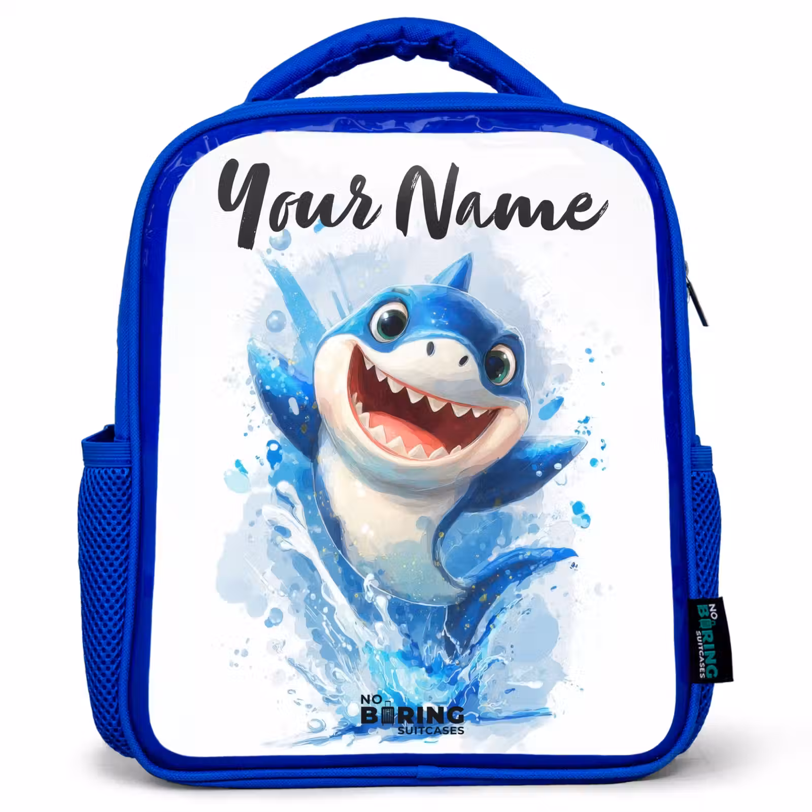 Kids backpack - Blue - Shark - Teeth - Water — 1