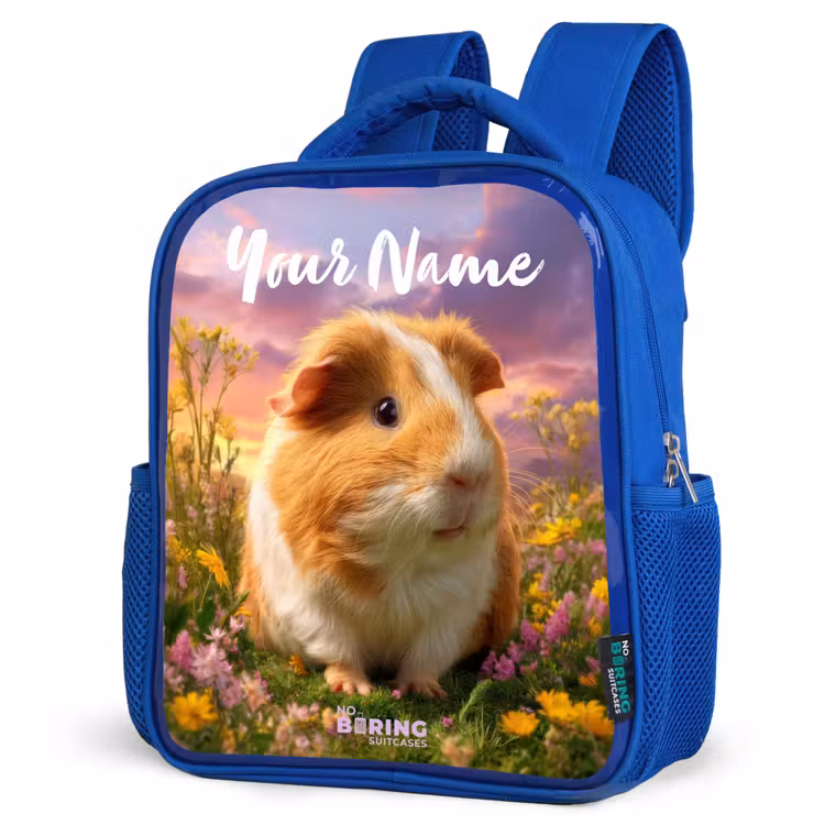 Kids backpack - Blue - Guinea pig - Nature - Animal — 3