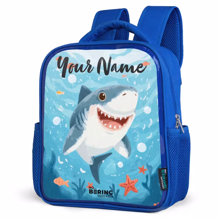 Kids backpack - Blue - Shark - Water - Sea — 3