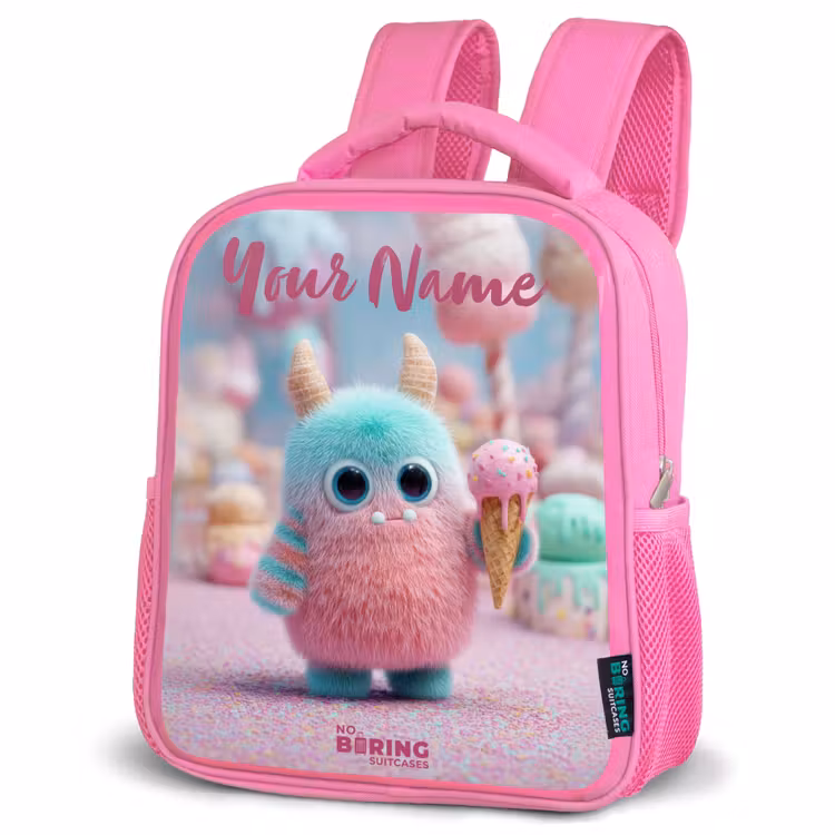Kids backpack - Pink - Sweet Monster Candy Adventure — 4