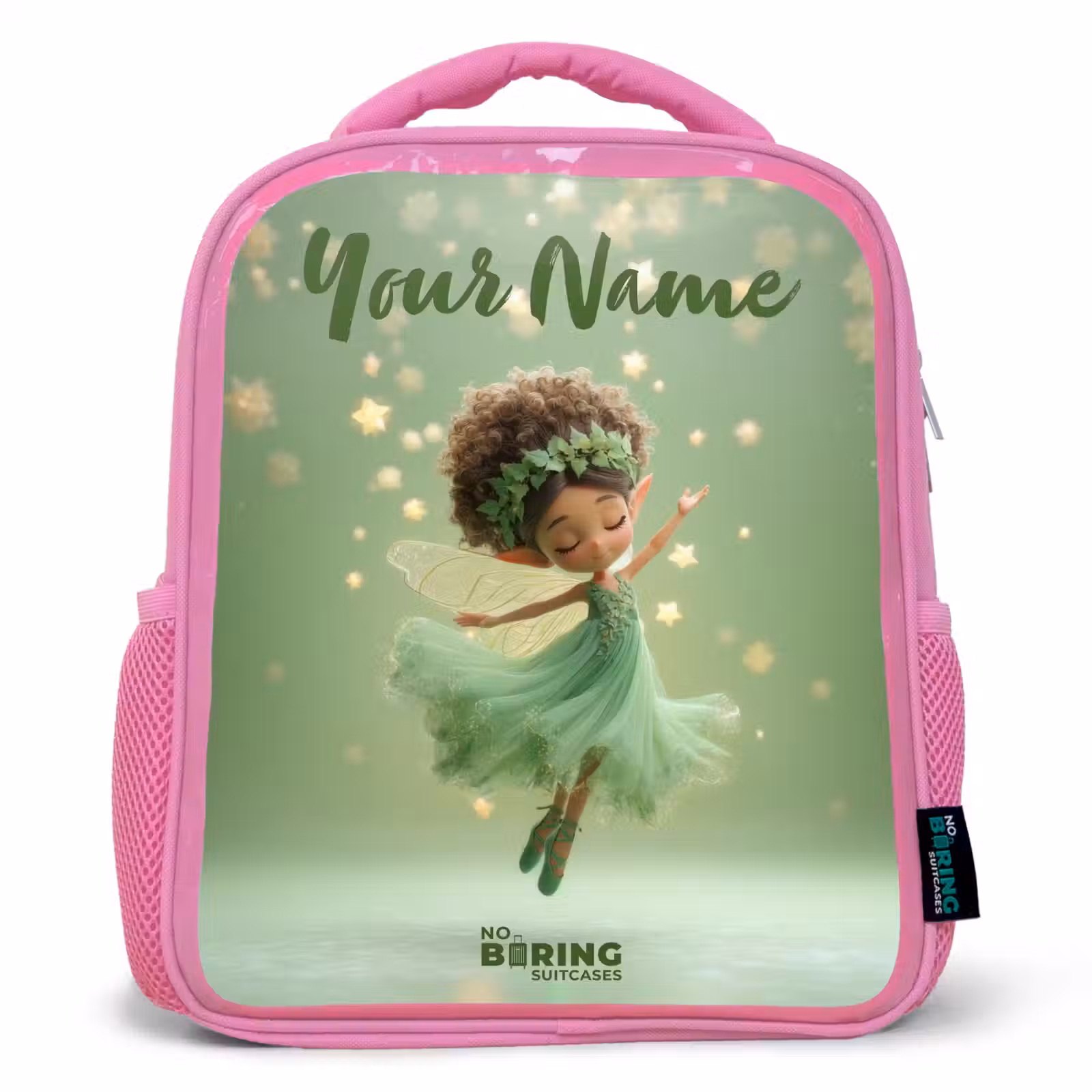 Kids backpack - Pink - Dancing fairy in green light — 1