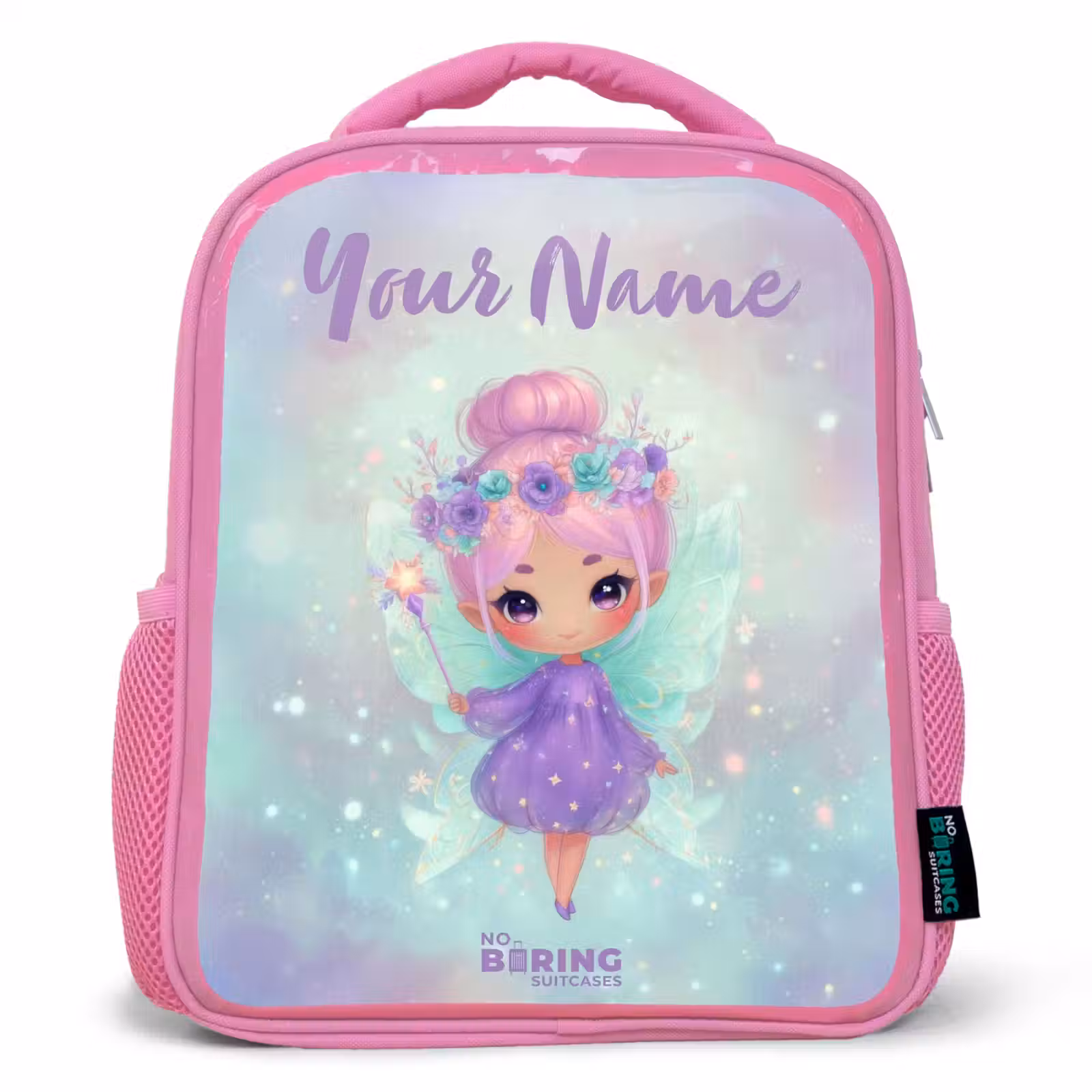 Kids backpack - Pink - Flower fairy in pastel shine — 1
