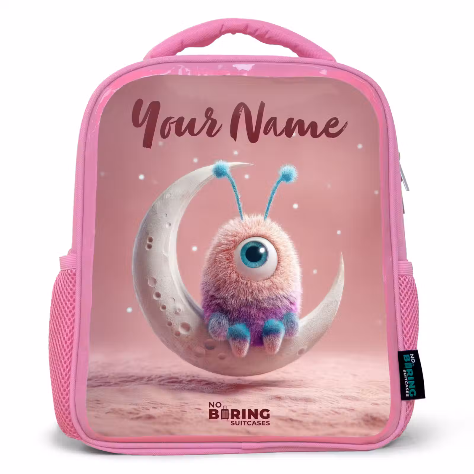 Kids backpack - Pink - Moon rocker with Fluffy Weasel — 1
