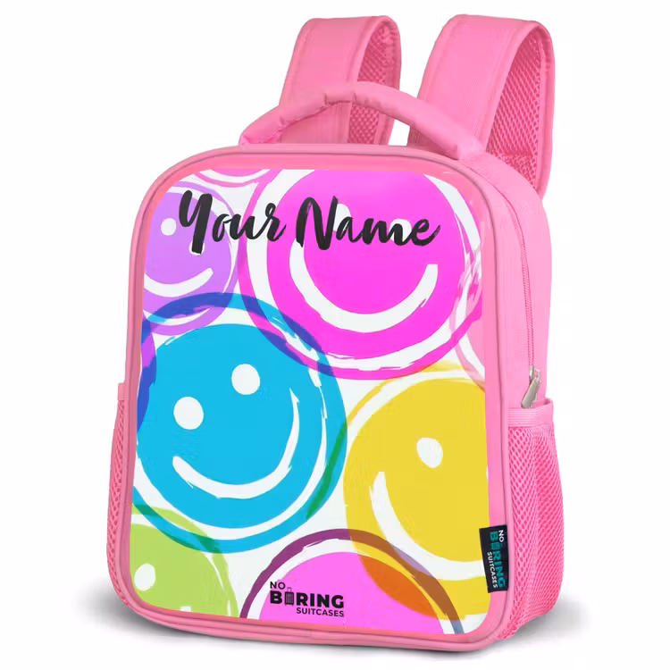 Kids backpack - Pink - Colorful explosion of smiles — 4