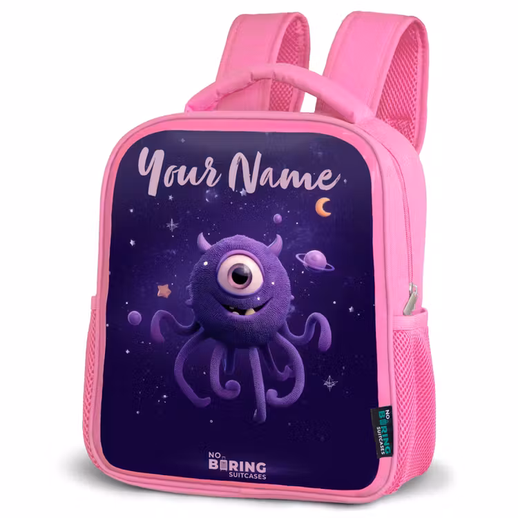 Kids backpack - Pink - Cosmic tentacle monster — 4