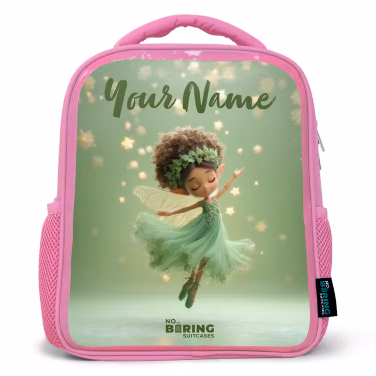 Kids backpack - Pink - Dancing fairy in green light — 1