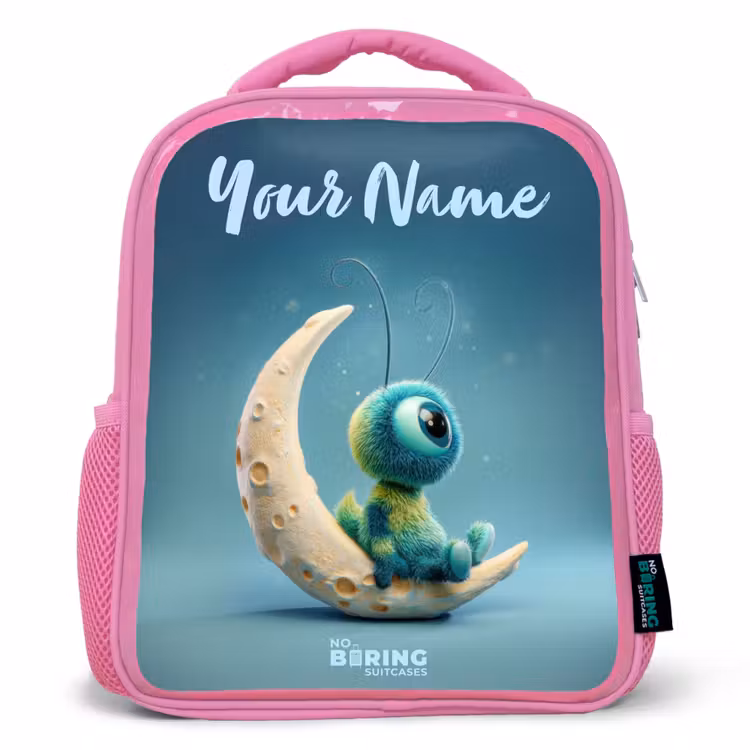 Kids backpack - Pink - Dreamy Creature on the Moon — 1