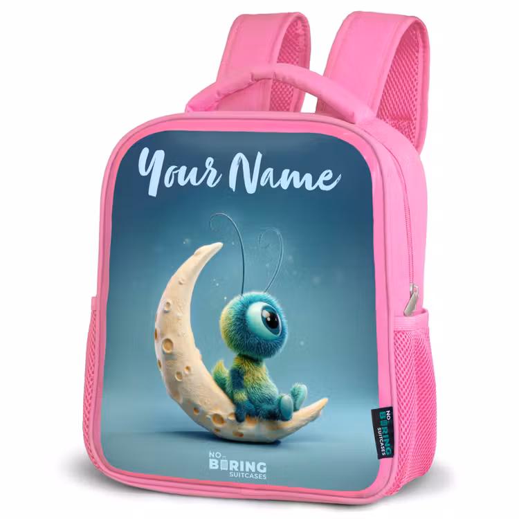 Kids backpack - Pink - Dreamy Creature on the Moon — 4