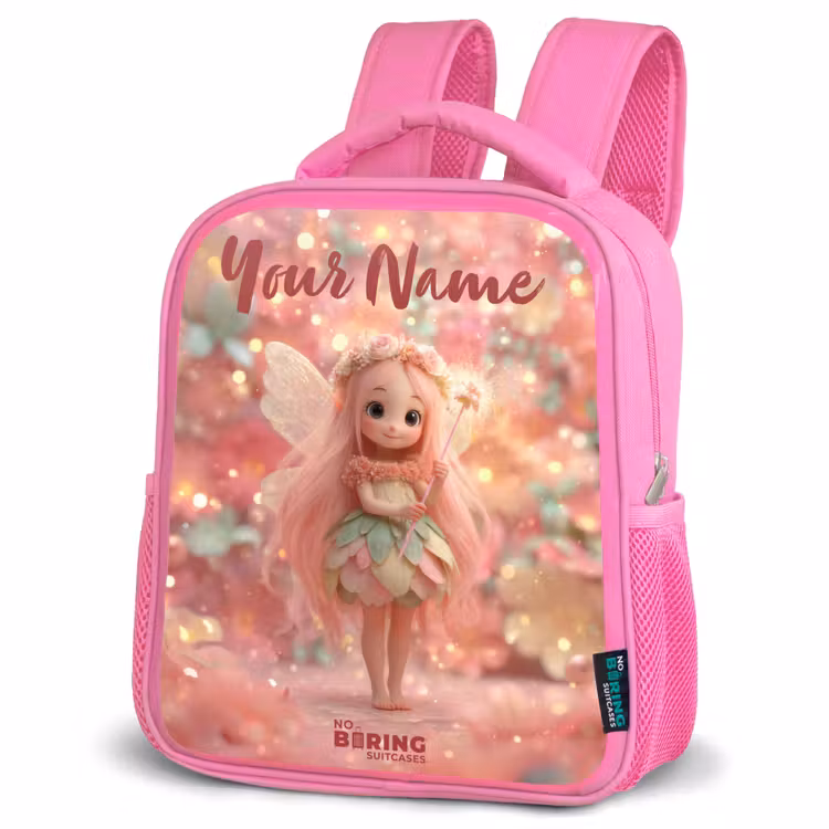 Kids backpack - Pink - Flower fairy in pink fairy world — 4
