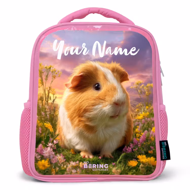 Kids backpack - Pink - Guinea pig - Nature - Animal — 1