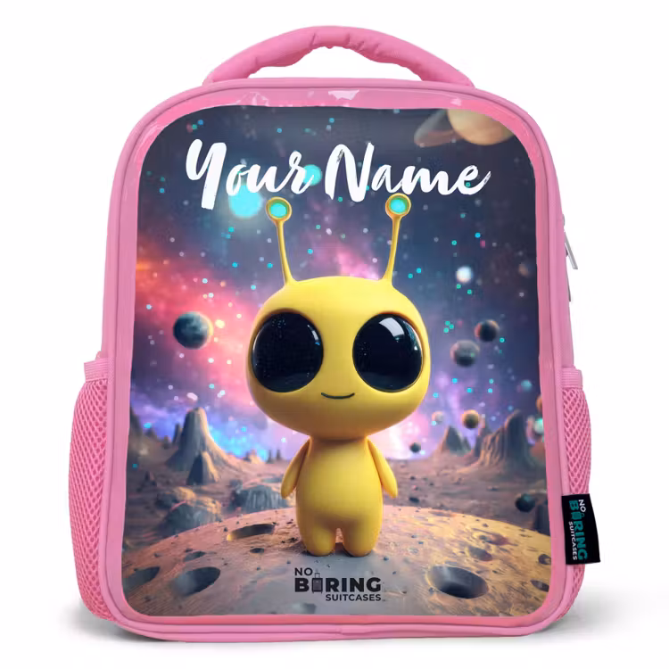 Kids backpack - Pink - Merry alien creature — 1