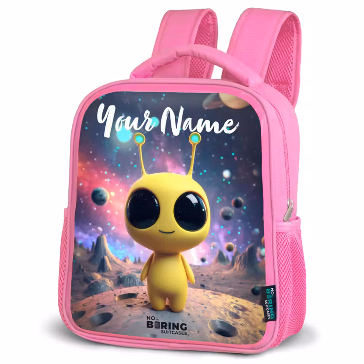 Kids backpack - Pink - Merry alien creature — 4