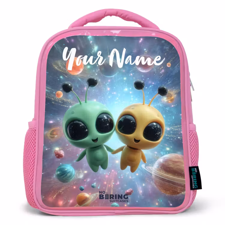 Kids backpack - Pink - Merry alien friends — 1