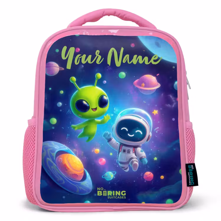 Kids backpack - Pink - Merry Meeting in Space — 1
