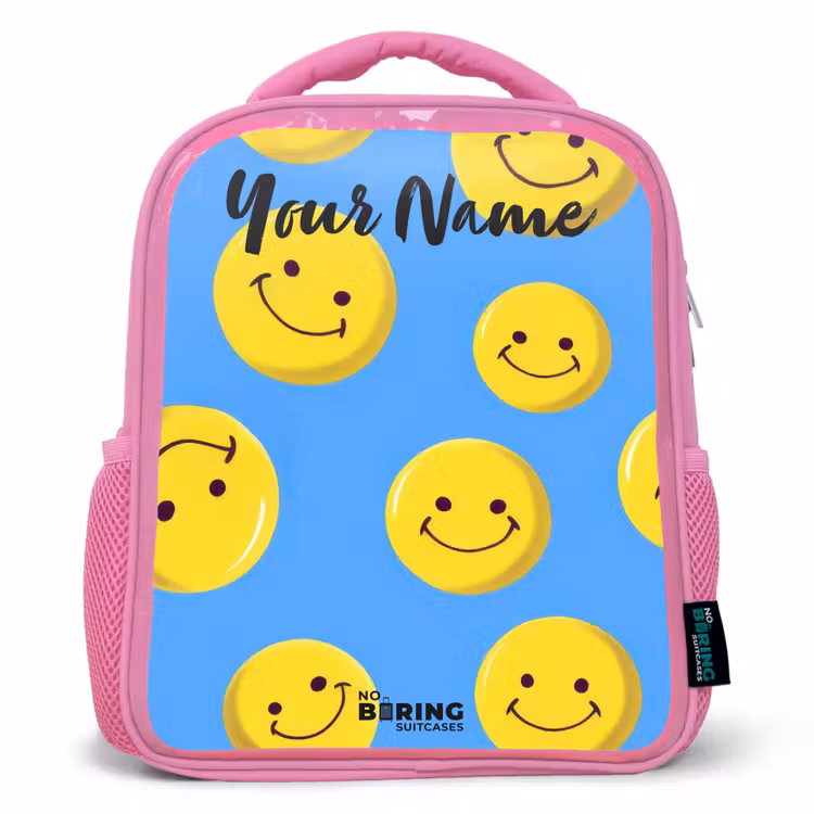 Kids backpack - Pink - Merry smiley rain — 1