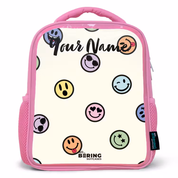 Kids backpack - Pink - Playful smiley mix — 1