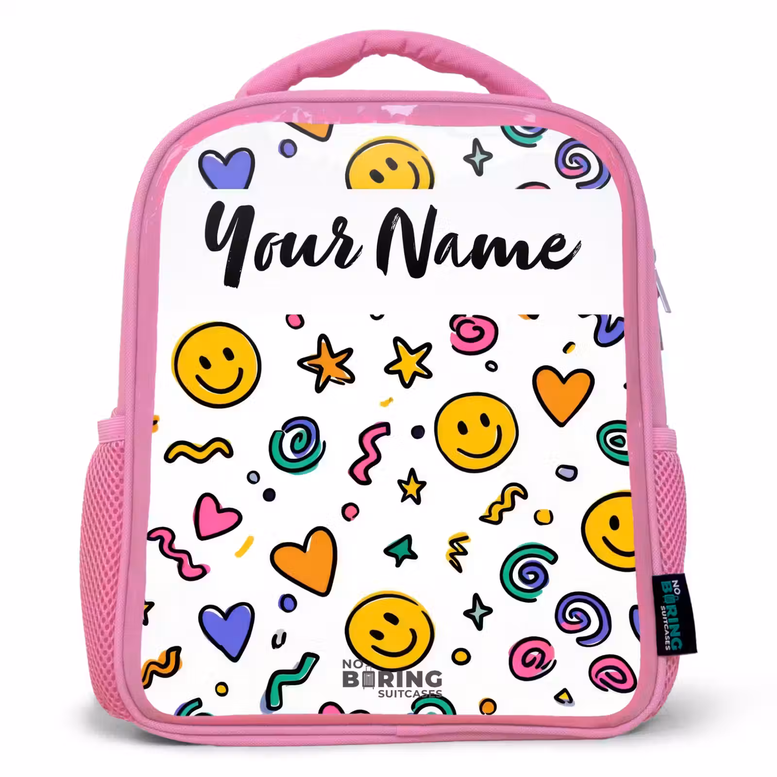Kids backpack - Pink - Smiley - Heart - Star — 1