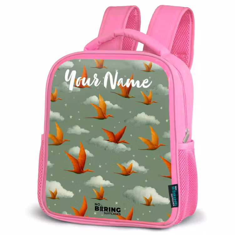 Kids backpack - Pink - Pattern - Dino - Pterosaurs — 4