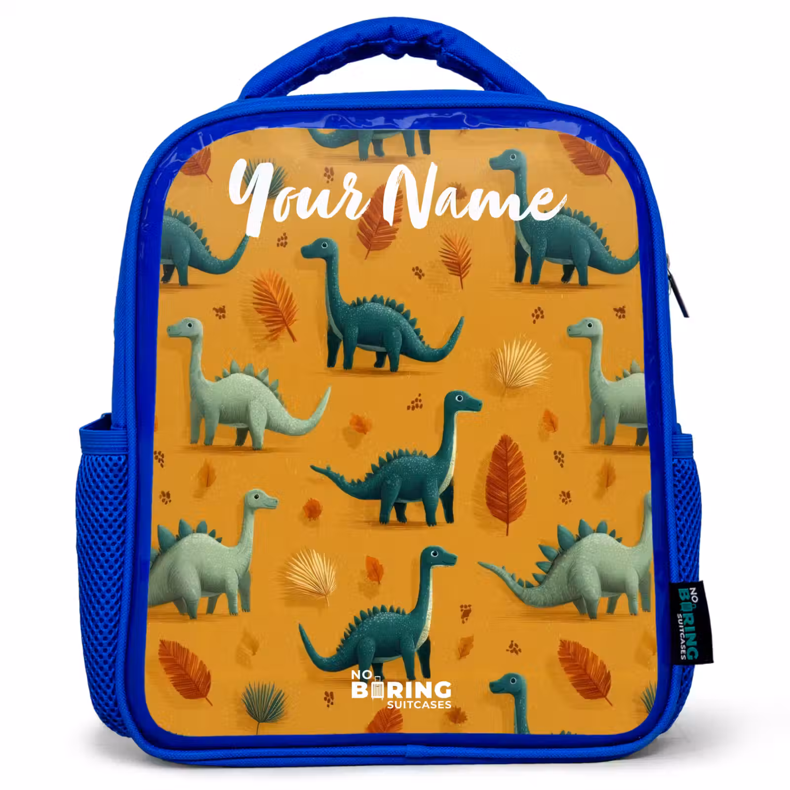 Kids backpack - Blue - Dino - Animals - Pattern — 1