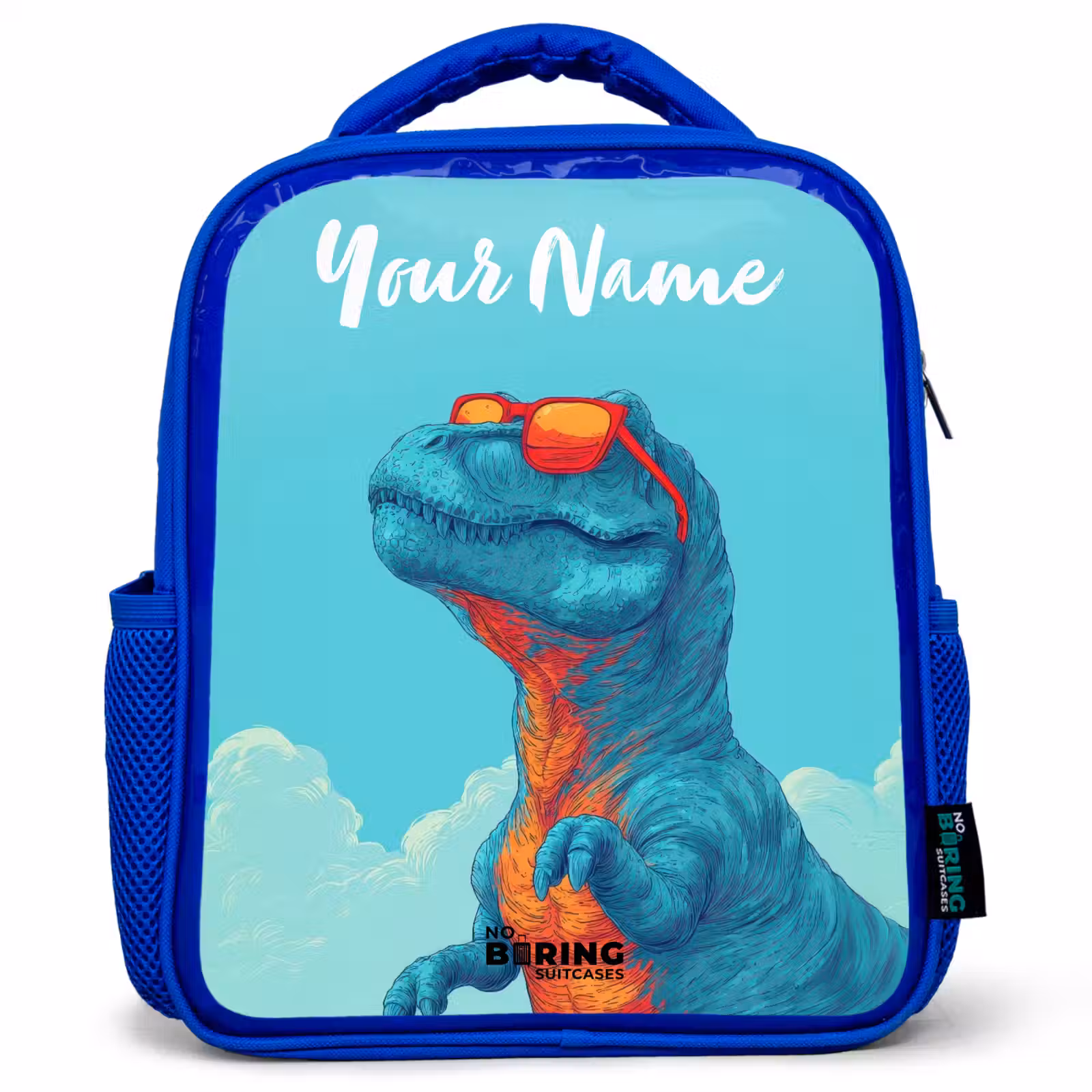 Kids backpack - Blue - Dino - Sunglasses - Blue — 1