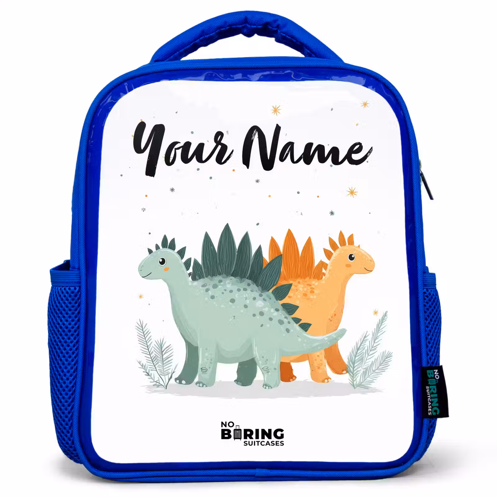 Kids backpack - Blue - Dinos - Animals - Stars — 1