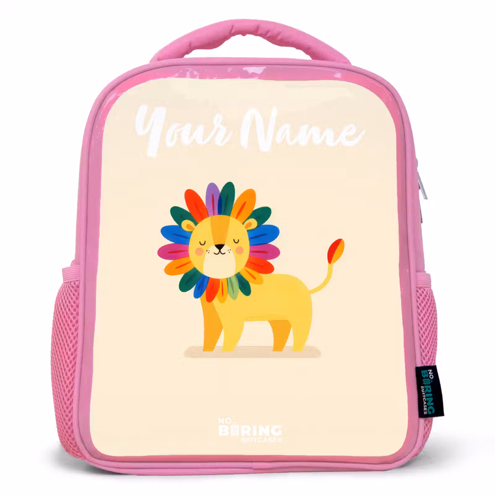Kids backpack - Pink - Lion - Mane - Colorful — 1