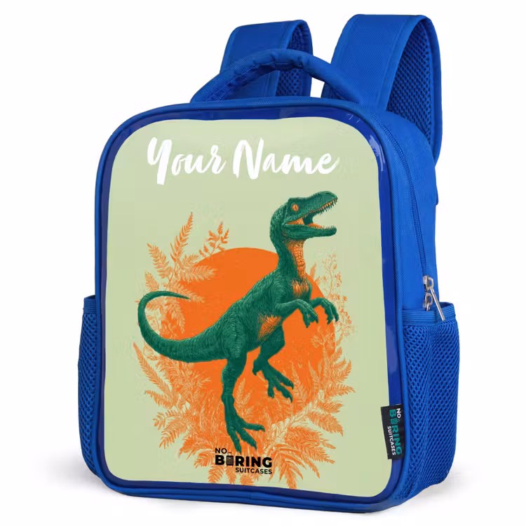 Kids backpack - Blue - Dino - Nature - Green — 3