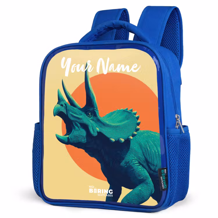 Kids backpack - Blue - Dino - Triceratops - Animal — 3