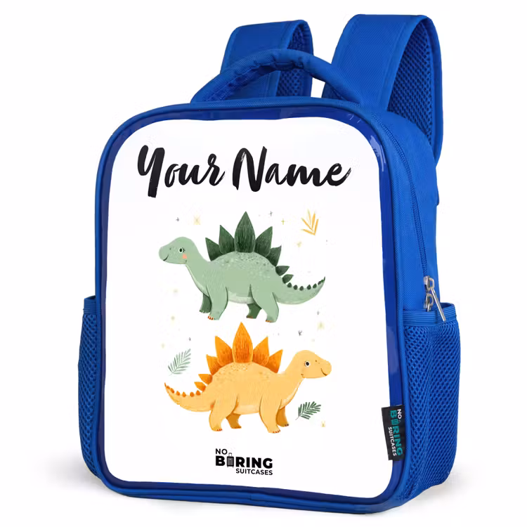 Kids backpack - Blue - Dinos - Animals - Green - Orange — 3