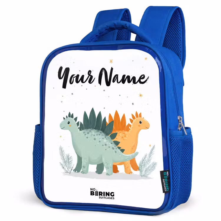 Kids backpack - Blue - Dinos - Animals - Stars — 3