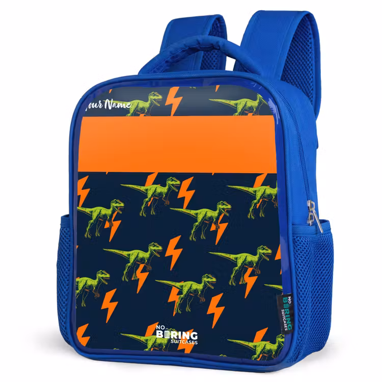 Kids backpack - Blue - Dinos - Lightning - Animals - Blue — 3
